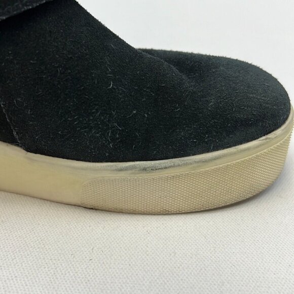 J/SLIDES Womens Black Suede Comfort Round Toe Ankle Winter Boots Size 8 - Picture 7 of 10